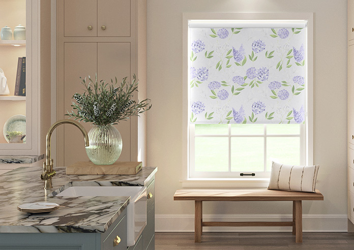 Hydrangea, Violet - Twist&Fit Roller Blind - Image 3